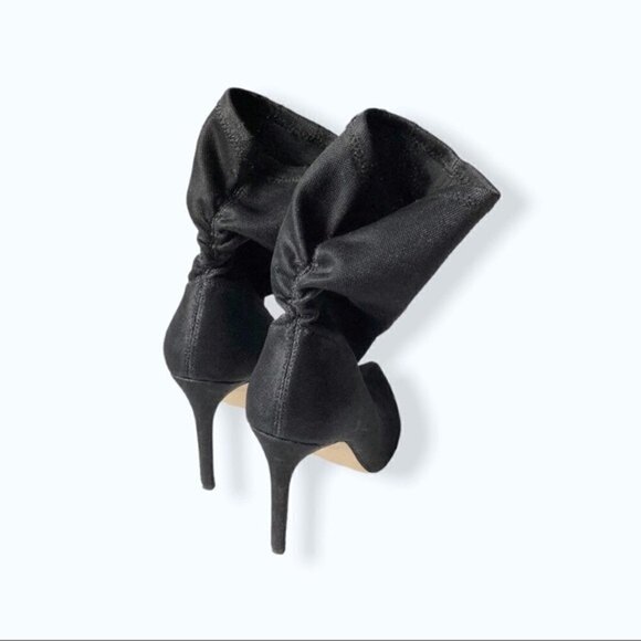 𝅺Badgley Mischka Stiletto Boots Jewel Ronny Shimmer Pointed Toe Evening Sock - Picture 7 of 11